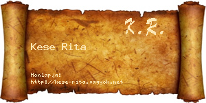 Kese Rita névjegykártya